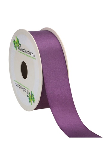 [K1300206] Satijn Dubbel Lint 40mm x 25 meter Paars