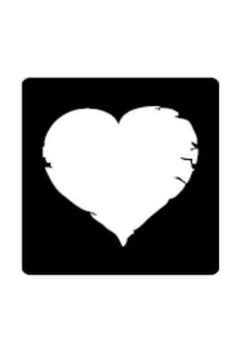 [K1210115] Etiketten Liefde Zwart Hartje Wit 4.5x4.5cm 500stuks op is op