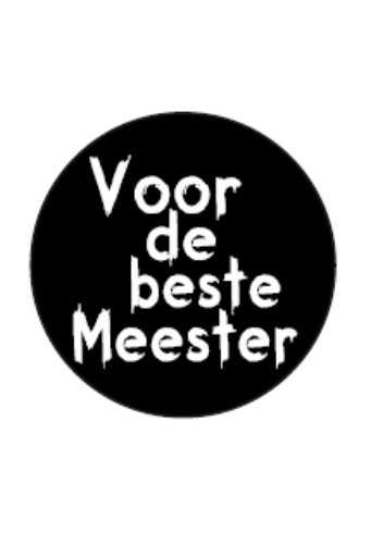 [K1210117] Etiketten Liefde Zwart Voor De Beste Meester Wit 4.7cm 500stuks