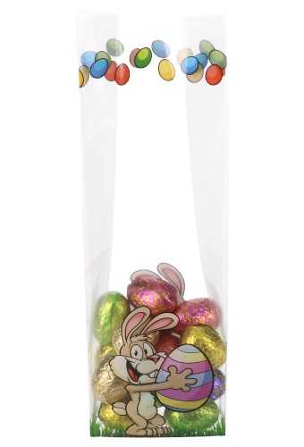 [K1240185] Cellofaan Zakjes Met Blokbodem Paashaas 8x5x25cm 100stuks