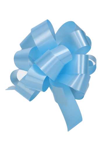 [K1420056] Trek Strikken Licht Blauw Doorsnee 95mm met een lint van 19mm 30stuks