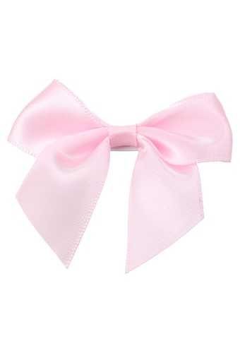 [K1420173] Cadeaustrikje Satijn Roze Met Plakker 5x5cm 24stuks