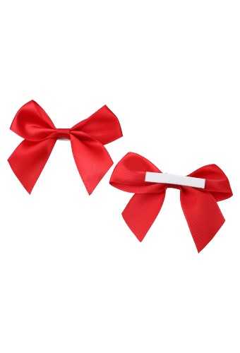 [K1420180] Strikje Mini Satijn Rood Met Plakker 4x3.5cm 24stuks