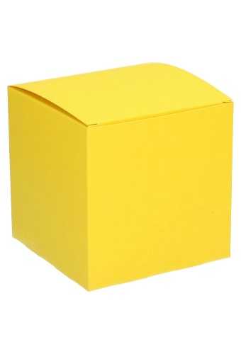 [K1271518] Kadodoosjes KrabBOX Gerecycled Geel 12x12x12cm 25stuks
