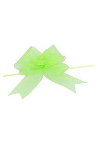 [K1420005] 2 HALEN & 1 BETALEN Mini Trek Strikken Organza Groen 15mm r45mm 10st