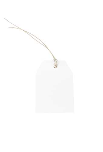 [K1020271] Kadokaartje Wit 5x8cm Blanco & Jute Koord 100stuks