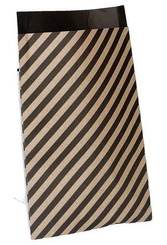 [K1070763] Kadozakjes Gerecycled Nature & Black Triangel 17x25cm 200stuks