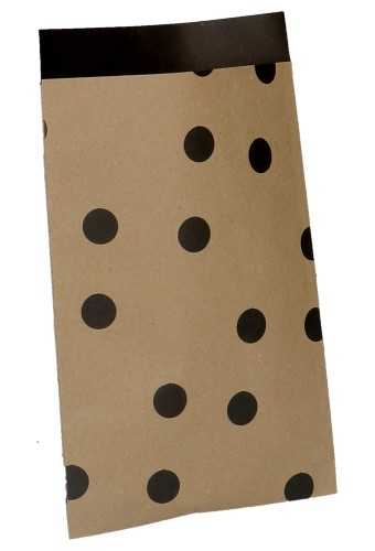 [K1070766] Kadozakjes Gerecycled Nature & Black Dots 17x25cm 200stuks