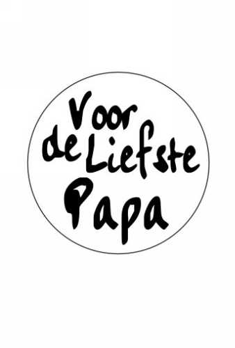 [K1210130] Etiketten Vader Voor de Liefste Papa Zwart & Wit 4cm 500stuks