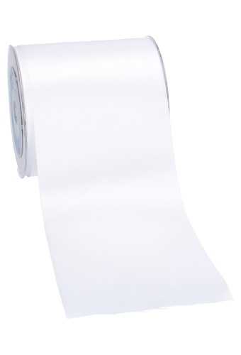 [K1300221] Satijn Lint Super Breed 100mm x 25 meter Wit