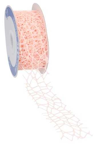 [K1390803] Cadeaulint Oceaan Weblint Roze 40mm x 10 meter