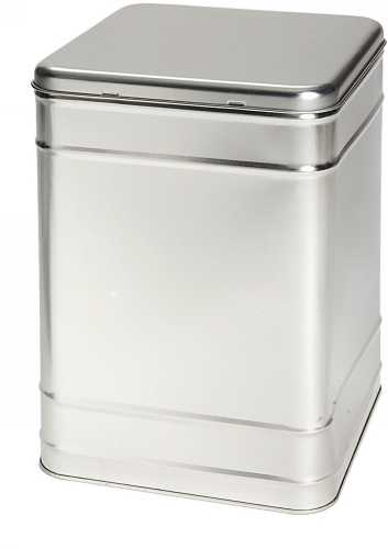 [1150157] Blikken Blanco vierkant 16.9x16.9x25.5cm 6stuks