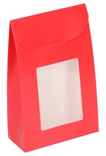 [K1271561] Kadozakje Java Met Sluiting & Venster Rood 11.5x5.5x18cm 10stuks