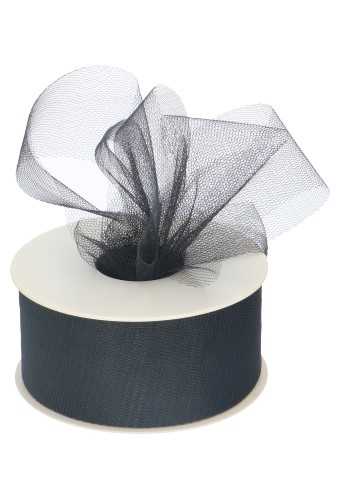 [K1410022] Tule Lint Zwart 50mm x 50meter