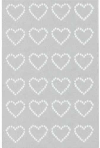 [K1020280] Kado Sticker Parel Hartje 18mm 24stuks