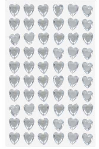 [K1020282] Kado Sticker Diamant Hart 12mm 60stuks