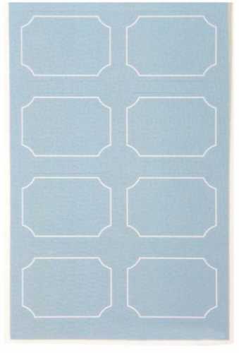 [K1020289] Cadeau Etiket Blauw 30x45mm 48 stuks