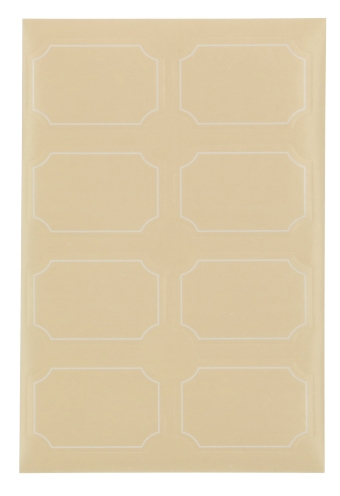 [K1020290] Cadeau Etiket Creme 30x45mm 48 stuks