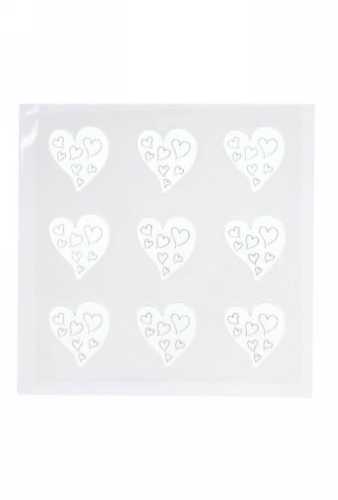 [K1340555] Decoratie Plakker Love Hartjes Wit 3cm 9 stuks