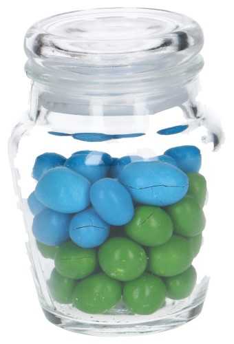 [K1590031] Glazen Potje Rond Model Douro Met Glazen dop 6.8x9.5cm 12stuks