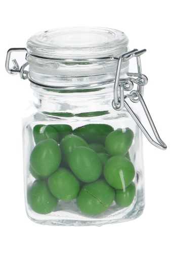 [K1590032] Glazen Weckpotje Rond Met Deksel & Zinken Beugel 5.2x8cm 12stuks