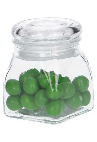 [K1590033] Glazen Potje Vierkant Model Douro Met Glazen dop 5.6x7.2cm 12stuks