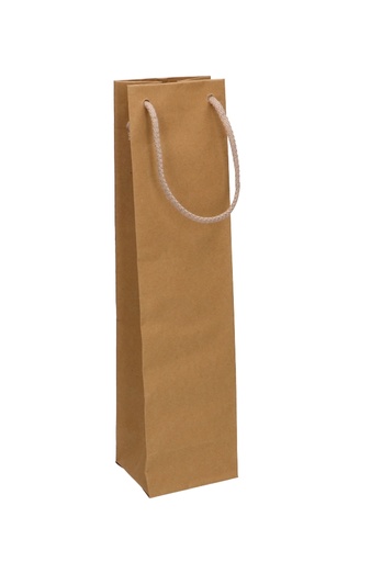 [K1170241] Wijntasjes 1 Fles Noli Kraft Met Koord 10x9x40cm 10stuks