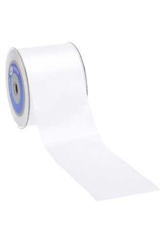 [K1300212] Satijn Lint Wit Extra Breed 70mm x 25 meter Wit
