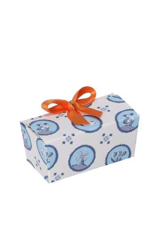 [K1360449] Bonbondoosjes Delfts Blauw Tegeltje Bella 2 Bonbons 6.7x3.4x3.3cm 25st