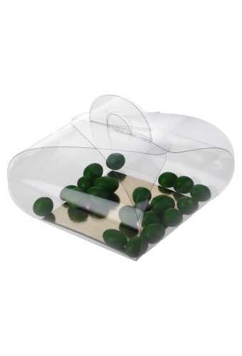 [K1271570] Transparant Cadeaudoosjes Ballotins & Gouden Bodem 8x8cm 100stuks