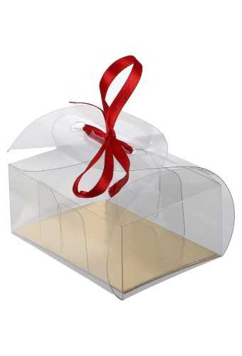 [K1271585] Transparant Cadeaudoosjes & Gouden Bodem 9.5x6.5x4cm 100stuks