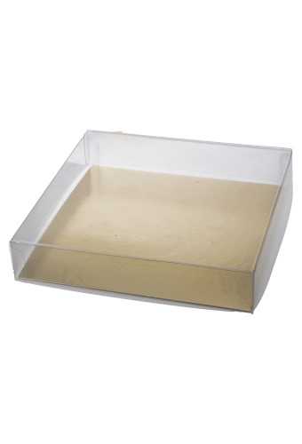 [K1271598] Transparant Cadeaudoosjes & Gouden Bodem 15x15x3cm 100stuks