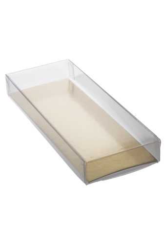 [K1271602] Transparant Cadeaudoosjes & Gouden Bodem 16x6x2cm 100stuks
