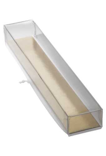 [K1271603] Transparant Cadeaudoosjes & Gouden Bodem 18x3x2cm 100stuks