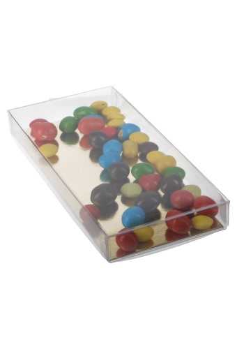 [K1271604] Transparant Bonbondoosje & Gouden Bodem 18x8x2cm 100stuks