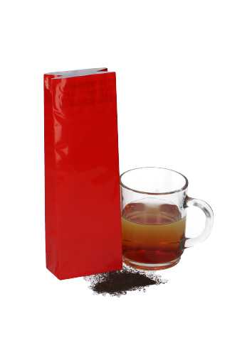 [K1070575] Theezakjes Rood Voor 100gram Thee 7x4x20.5cm 50stuks