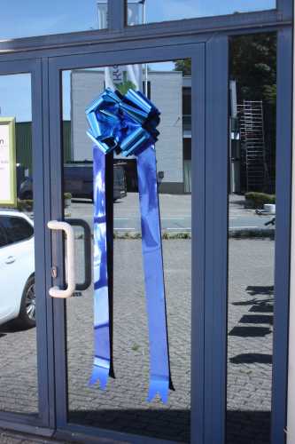 [K1290309] Grote Strik Valencia Metallic Donker Blauw Deur & Zuignap d36x36+140cm