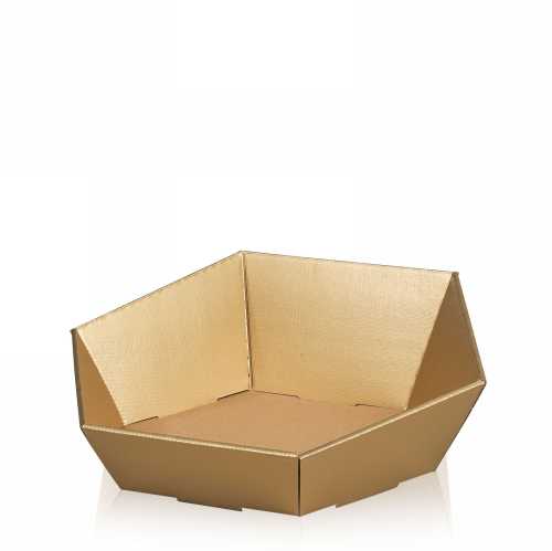 [1170973] Geschenkdoos Korf Tarn Goud Middel 38x34x7.5-13cm 25stuks
