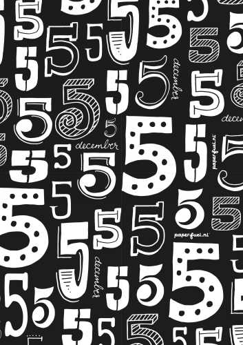 [1202064-50] Sintpapier Trendy 5 December 50cm x 100meter OP IS OP