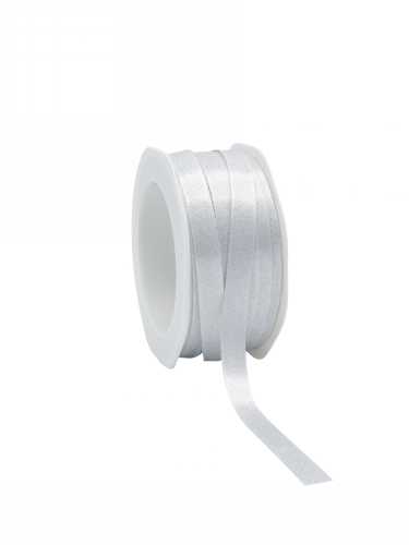 [K1300231] Luxe Satijn Dubbel Lint Zilver Metallic 10mm x 25meter