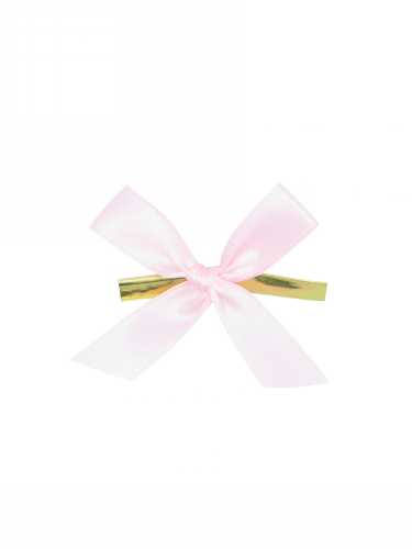 [K1420212] Strikje Satijn Roze Met Clip 6x6cm 250stuks