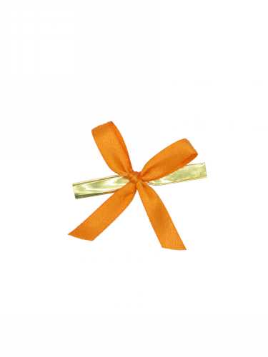 [K1420213] Strikje Satijn Oranje Met Clip 4.5x4.5cm 300stuks