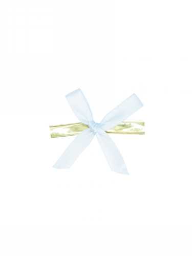 [K1420215] Strikje Satijn Blauw Met Clip 4.5x4.5cm 300stuks