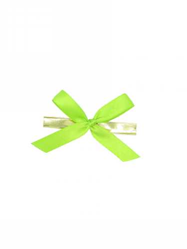 [K1420219] Strikje Satijn Groen Met Clip 4.5x4.5cm 300stuks