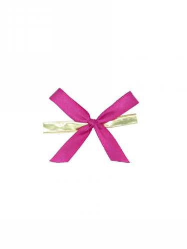 [K1420221] Strikje Satijn Fuchsia Met Clip 4.5x4.5cm 300stuks