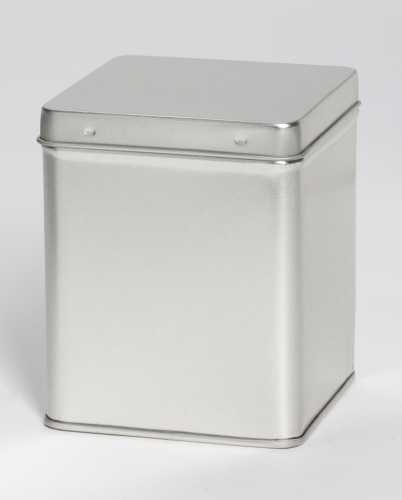 [1150153] Blikken Blanco vierkant 100gram 7.5x7.5x9.5cm 12stuks