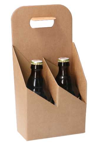 [K1180078] Bierverpakking Draagdoos Brugge Dikbuik Kraft voor 2 flesjes 33cl 10st