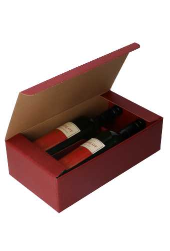 [K1170931] Luxe Wijndozen Ferro Bordeaux voor 2 fles 34x18.5x9cm 30stuks