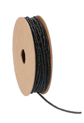 [K1390874] Kadolint IJzerdraad Zwart Glitter 3mm x 10meter OP IS OP