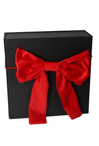 [K1290320] Grote Strik Fluweel Velvet Rood Met 2 Lussen 21x27cm & Elastiek 44cm